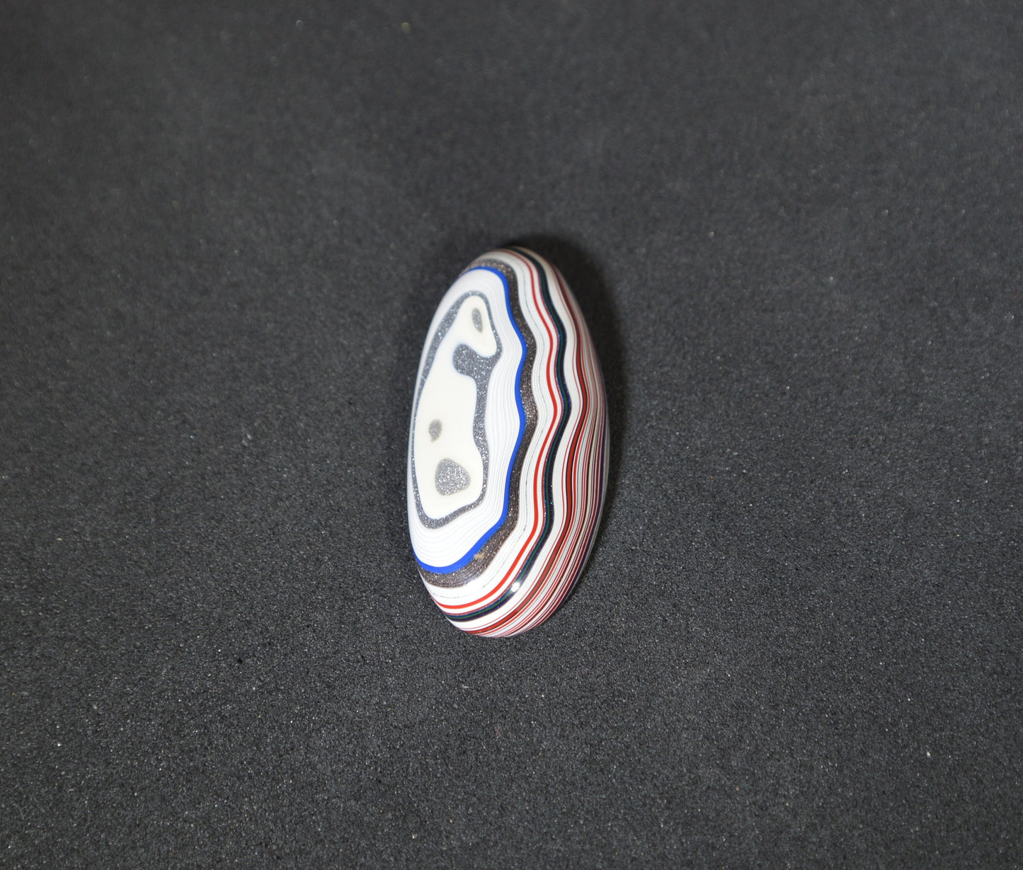 Fordite Cabochon, Domed Oval, Freightliner Fordite, Fordite for Jewelery, Fordite for Collecting, Semi Truck Fordite