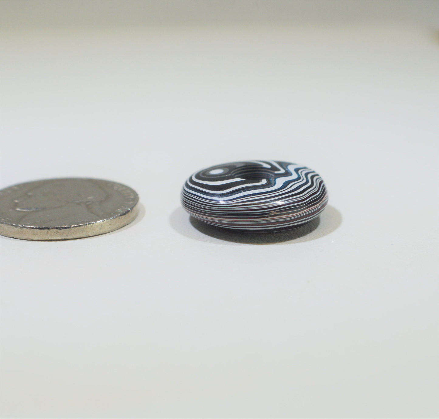 Fordite Bead, Lanyard Bead, Polished Fordite, Fordite DIY, Large Hole, Fordite Knife Bead, Fordite, W/O