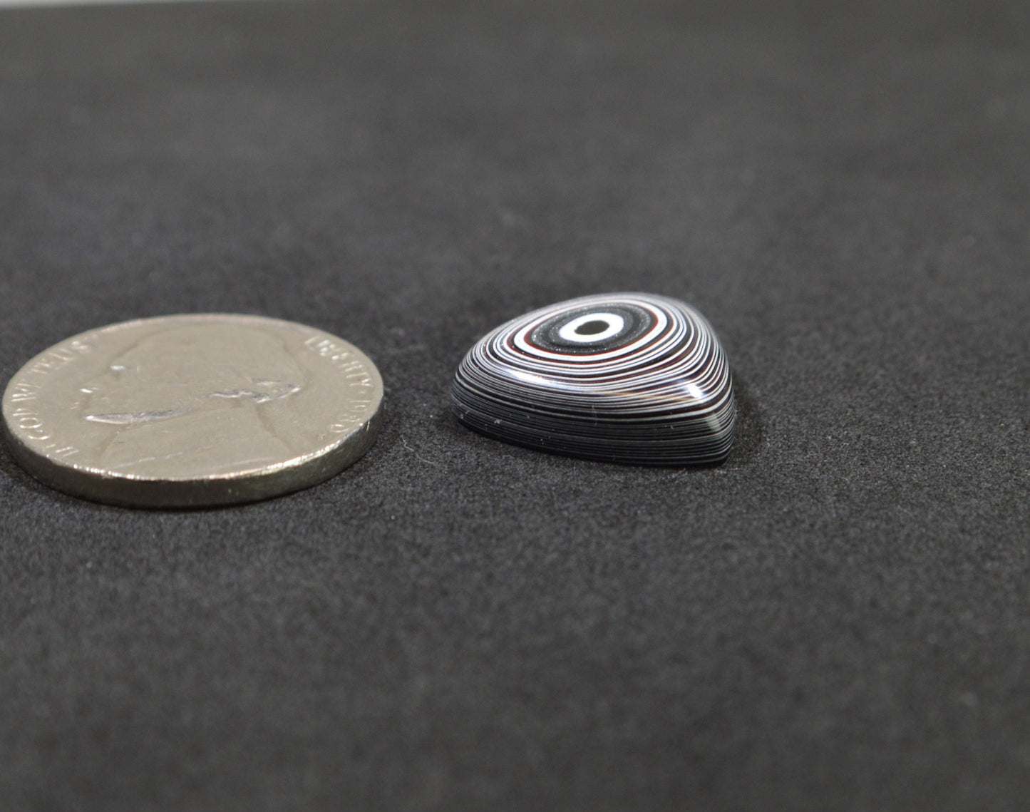 Fordite Cabochon, Michigan Fordite, Piece 1, Triangle Cabochon, W/O