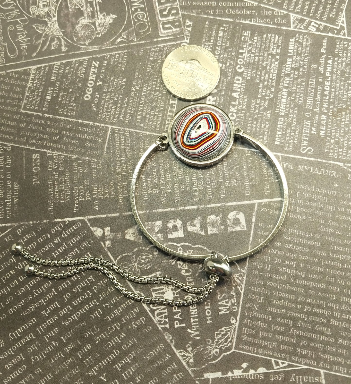 Fordite Bracelet, Freightliner Semi, EB113