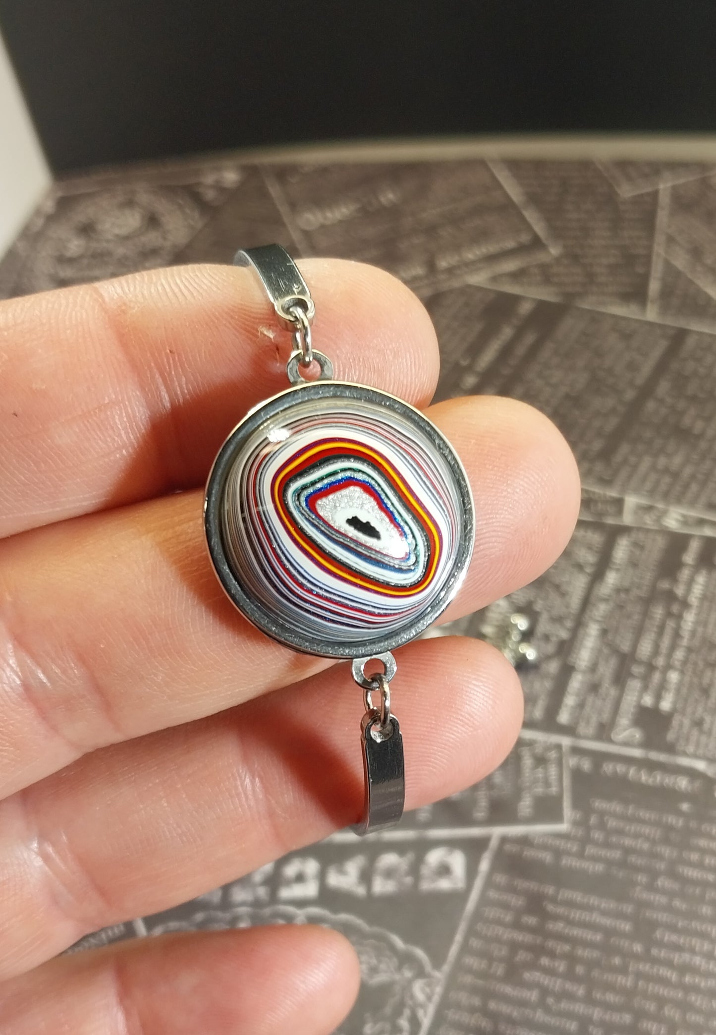 Fordite Bracelet, Freightliner Semi, EB113