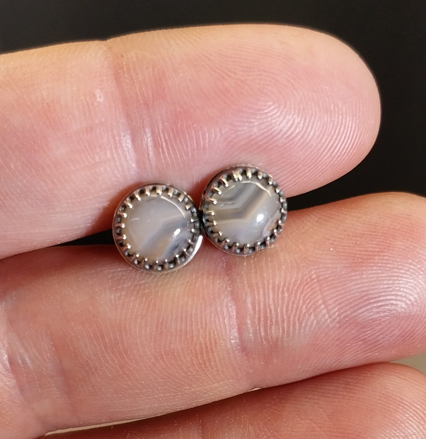 MN Lake Superior Agate Stud Earrings
