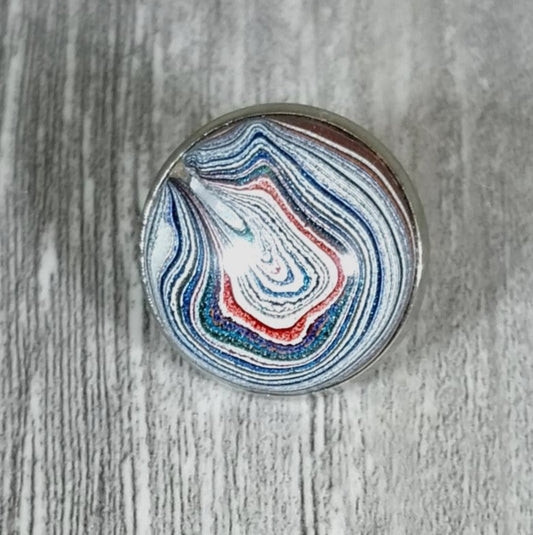 Fordite Tie Tack, Fordite Pin, Fordite Hat PIn, Detroit Agate, EB6