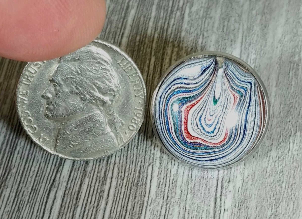 Fordite Tie Tack, Fordite Pin, Fordite Hat PIn, Detroit Agate, EB6