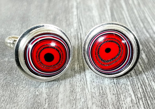 Fordite Cuff link, Solid Silver, Fordite Cuff Link Set, Fordite Jewelry, Fordite for Men