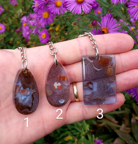 Lake Superior Agate Keychains, Your Pick! W/O