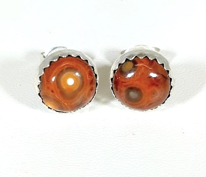 Ocean Jasper Earring, Silver Solid 925, Ocean Jasper Post Earring, Ocean Jasper Stud Earring, Orbicular Jasper Earring, Jasper Earrings