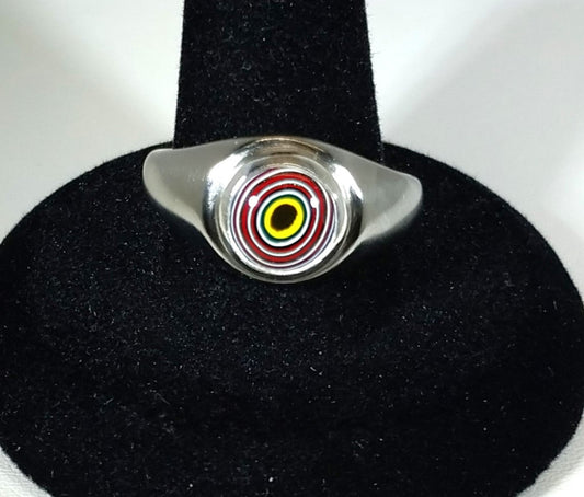 Fordite Ring Size 11, Fordite Ring, Men's Fordite Ring, Women's fordite Ring, Colorful Ring, Eco Friendly Jewelry