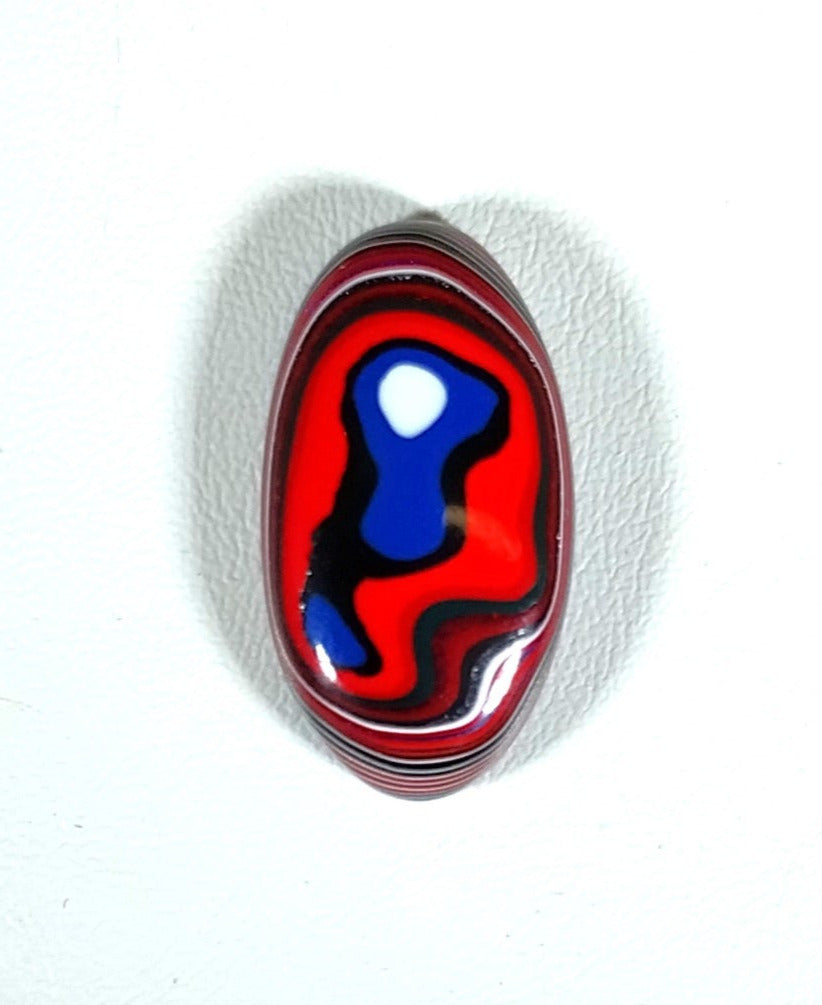 Fordite Cabochon, 21x11 mm, Freight Liner Fordite Cabochon EB12