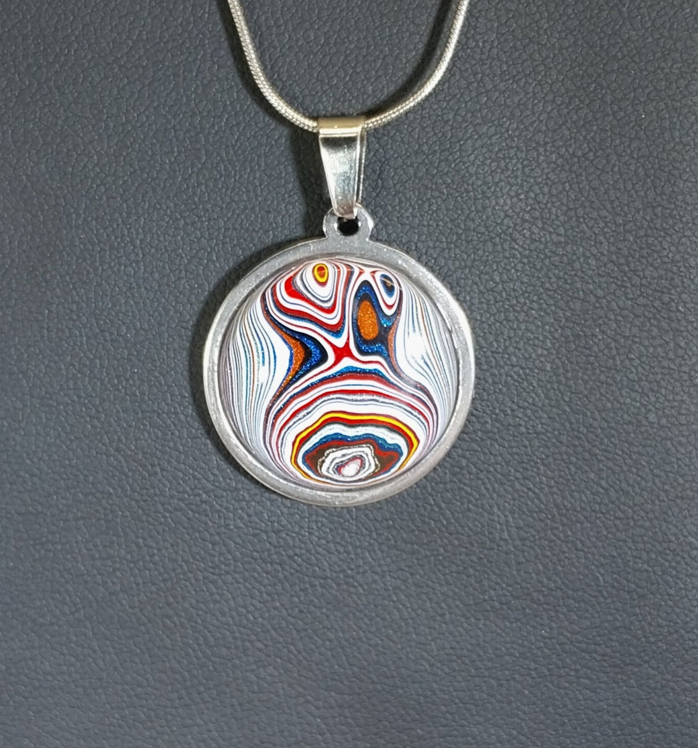 Fordite Necklace, Fordite Jewelry, USA Handmade, EB79