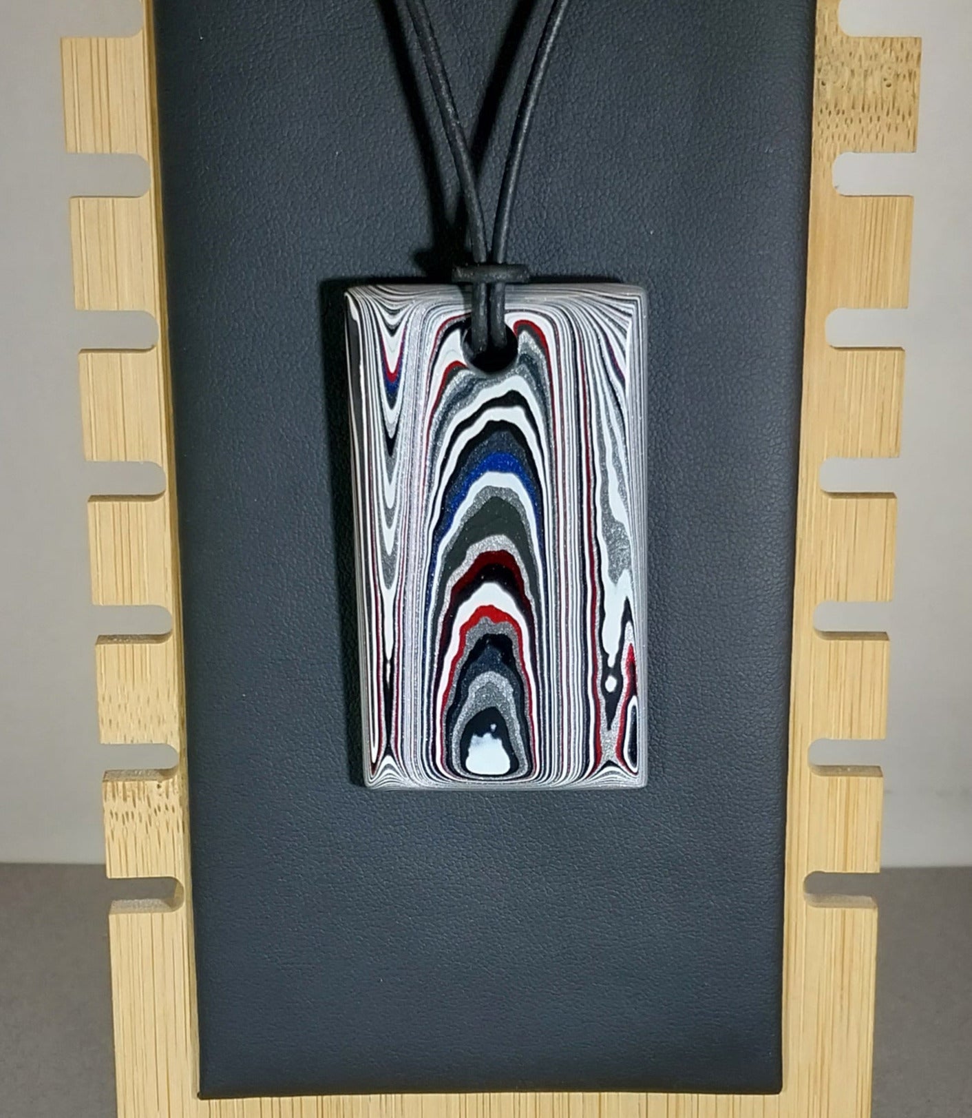 Fordite Necklace, Large Collectors Cut, Michigan Fordite Necklace, Fordite Men's Necklace,