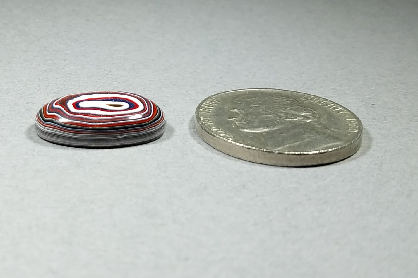 Fordite Cabochon, Fordite, SMALL Oval Fordite Cabochon, Semi Truck EB16