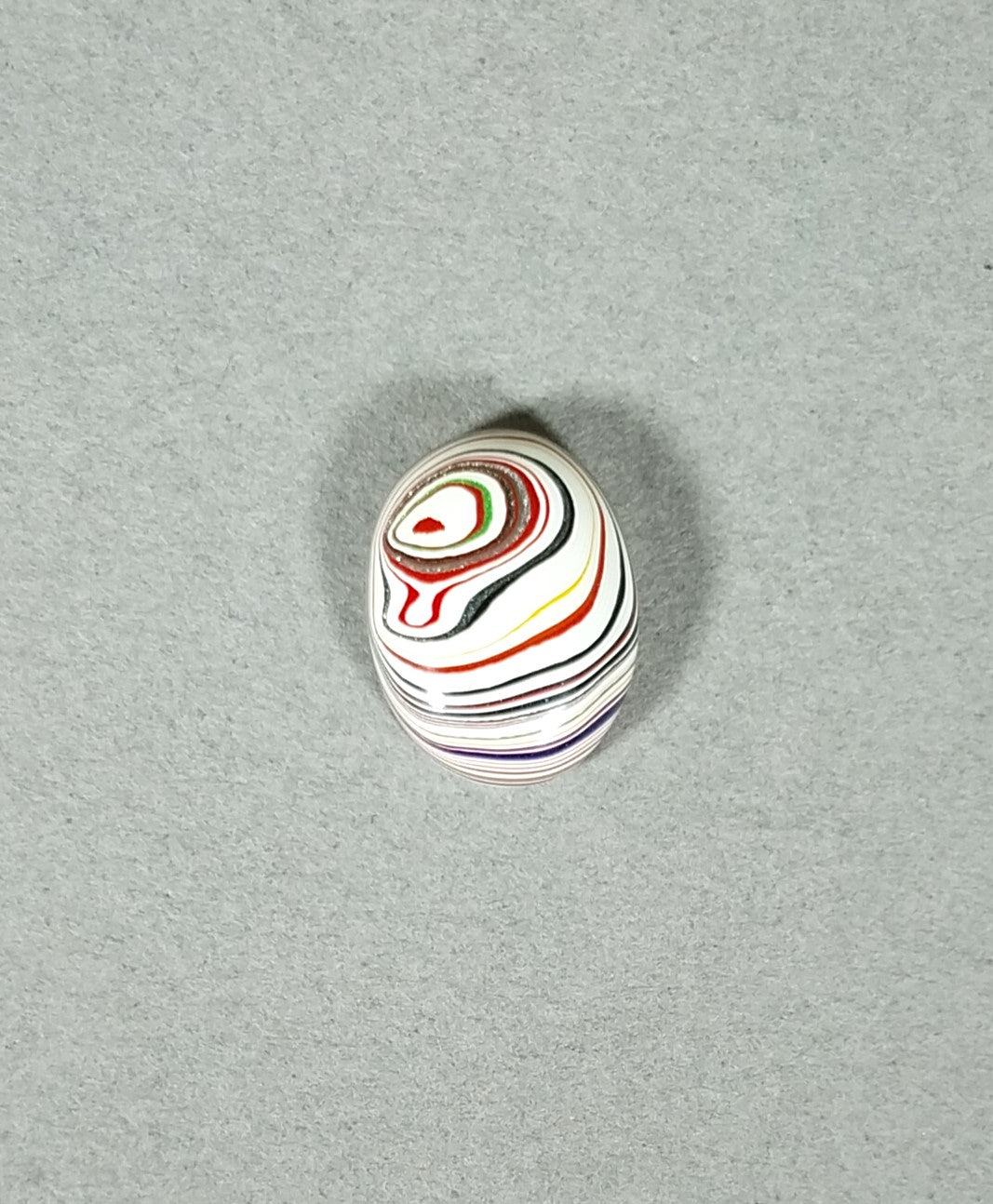 Fordite Cabochon, 14.2 x 10.8 mm, TINY Oval Fordite Cabochon, Semi Truck EB26