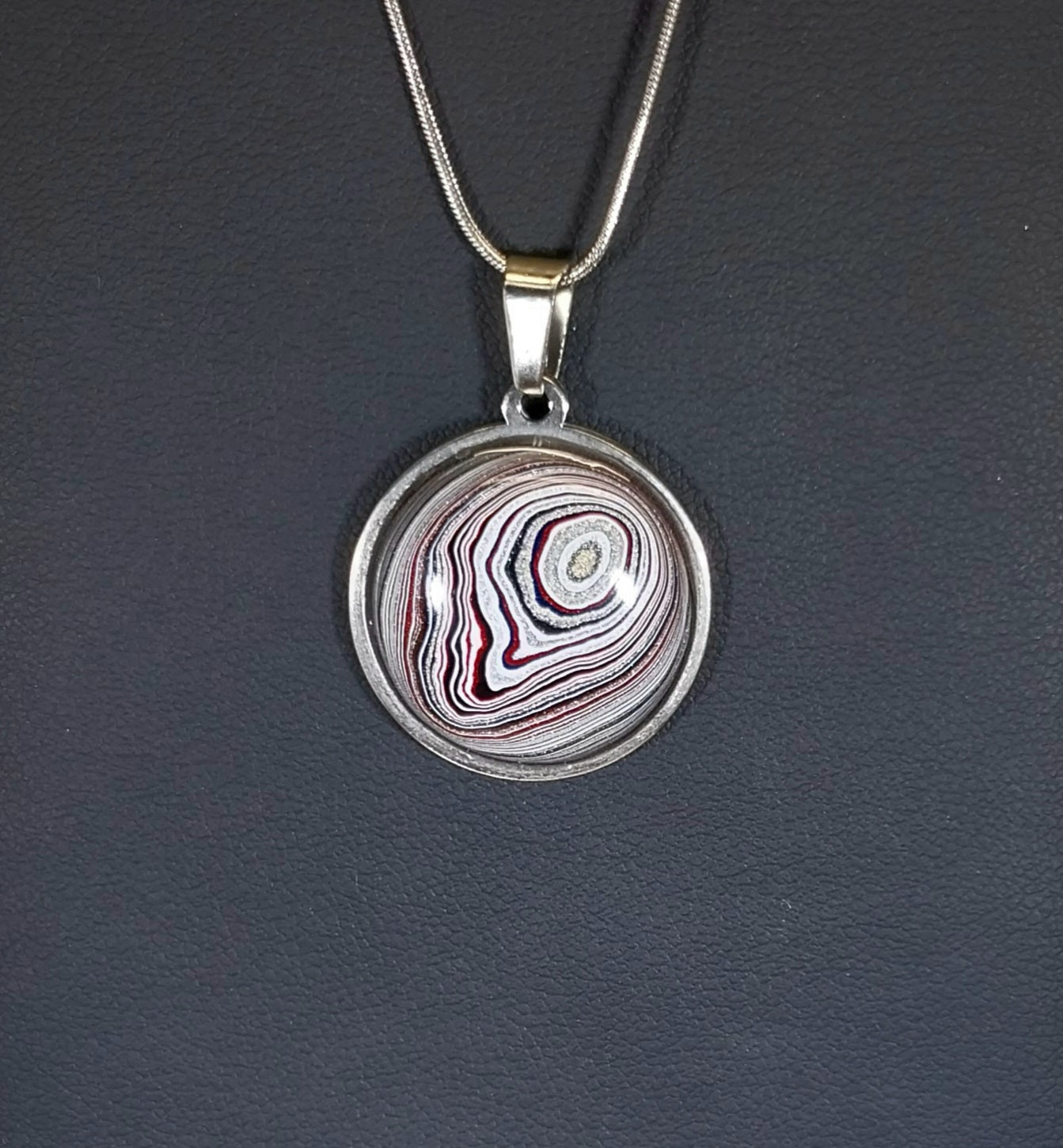 Fordite Necklace, Michigan Fordite Necklace, USA Handmade,EB45