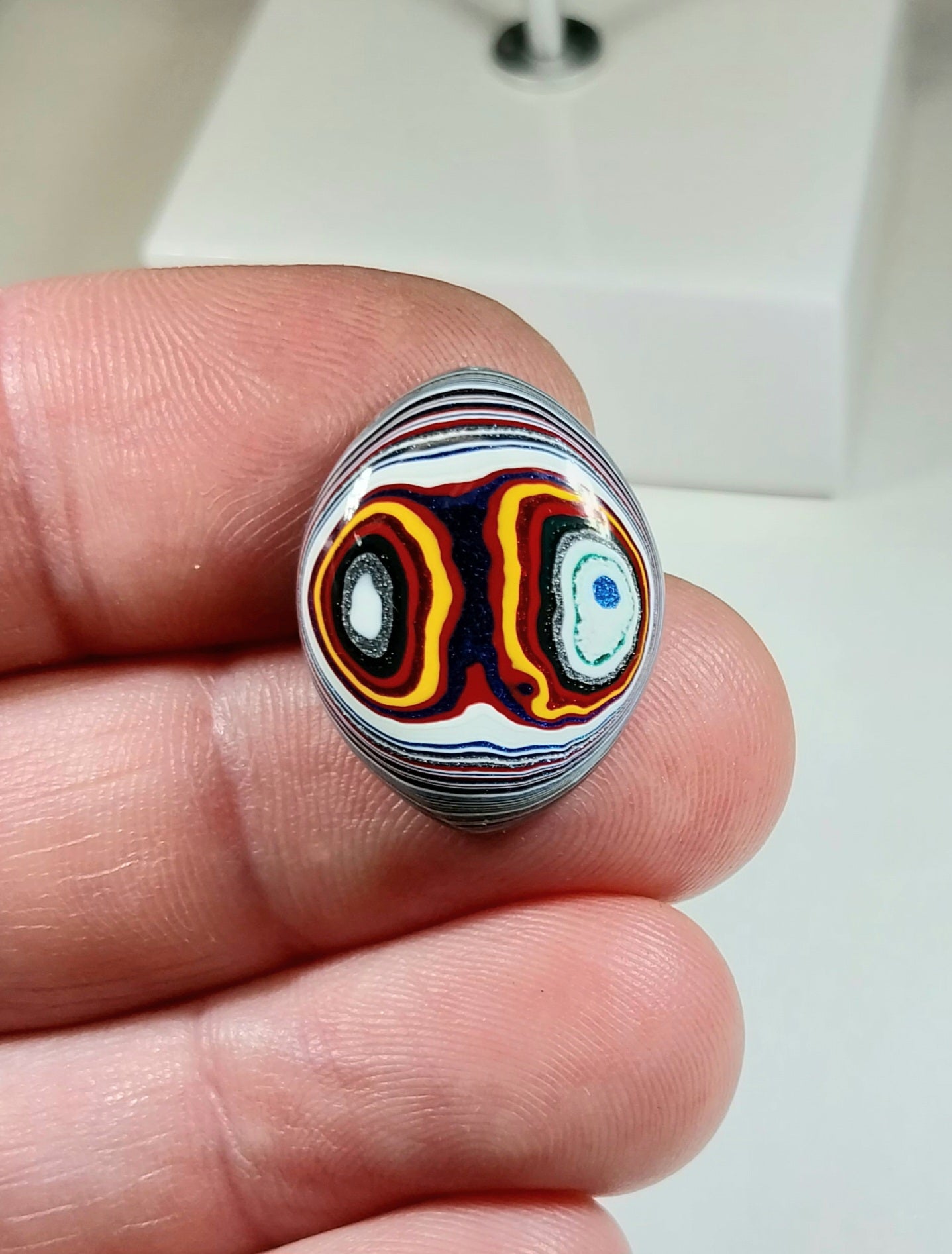 Fordite Cabochon, Fordite Pendant Stone, Marquise Fordite Cab, EB82