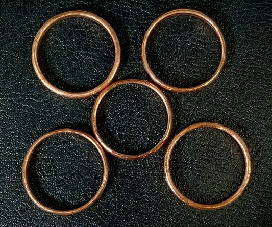 Copper Ring, Dainty Stackable Hammered Copper Rings, Pick your Size, W/O