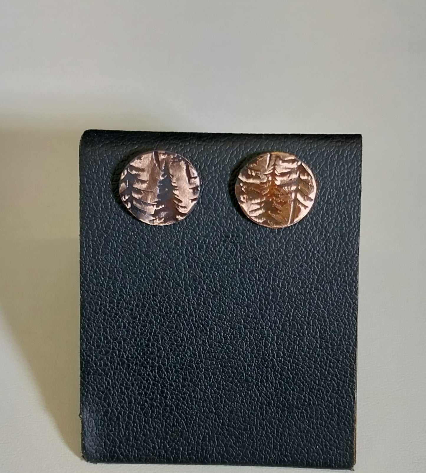 Copper and Silver Stud Earrings, Pick Your Pattern, Antiqued Copper and Sterling Silver, W/O