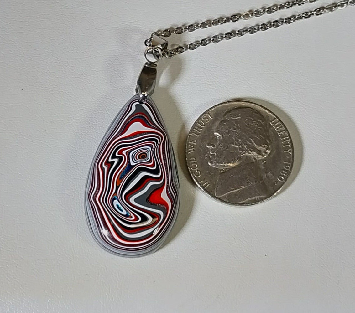 Fordite Necklace, Get Yours! Colors and Eye Features W/O