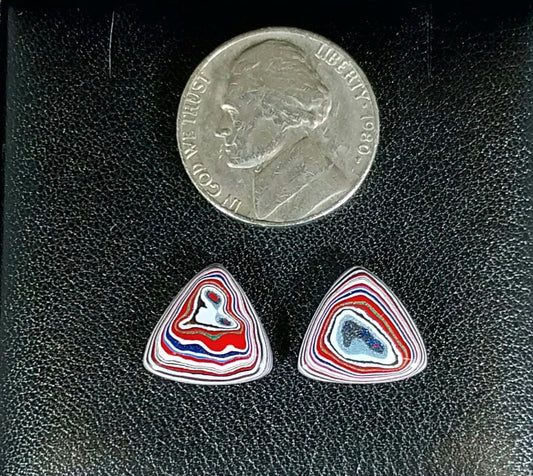 Fordite Cabochon, SMALL Triangles, Cabochon Set