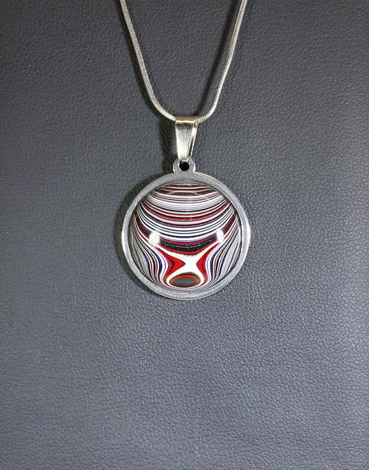 Michigan Fordite Necklace, Car Paint Jewelry, W/O