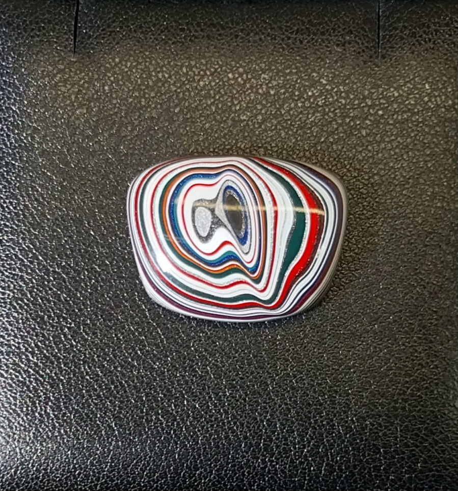 Fordite Cabochon, Squared Shield Shape EB13