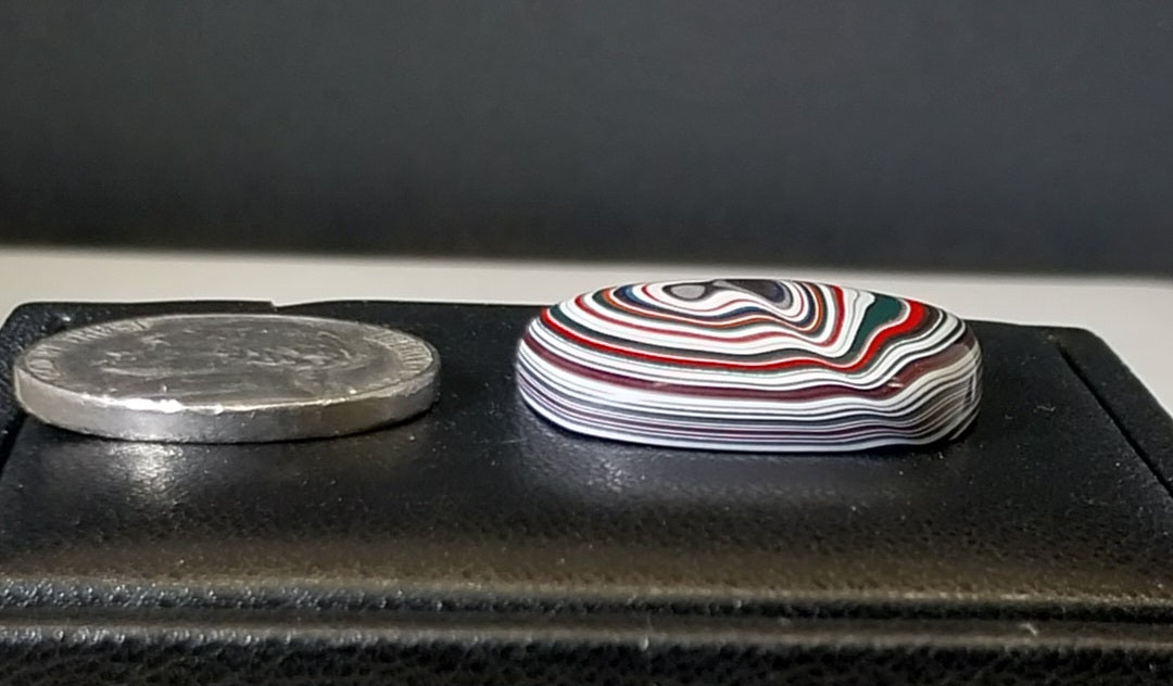 Fordite Cabochon, Squared Shield Shape EB13