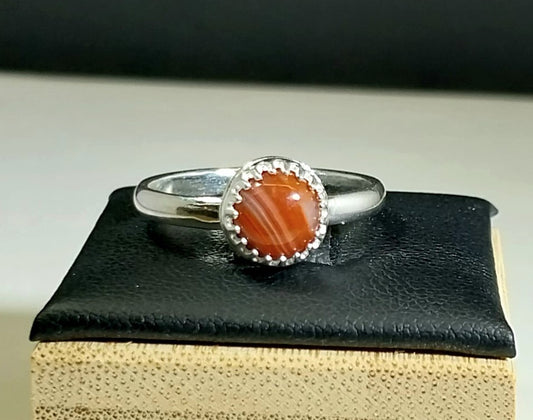 Lake Superior Agate Ring, Size 9