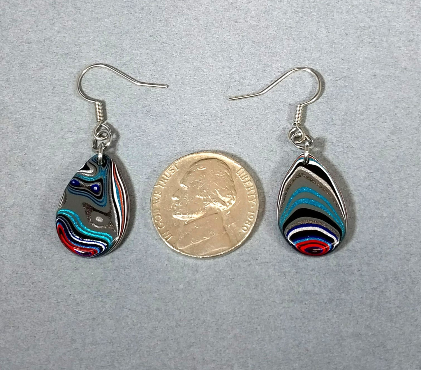 Fordite Earring Surgical Steel Ear Wires, W/O