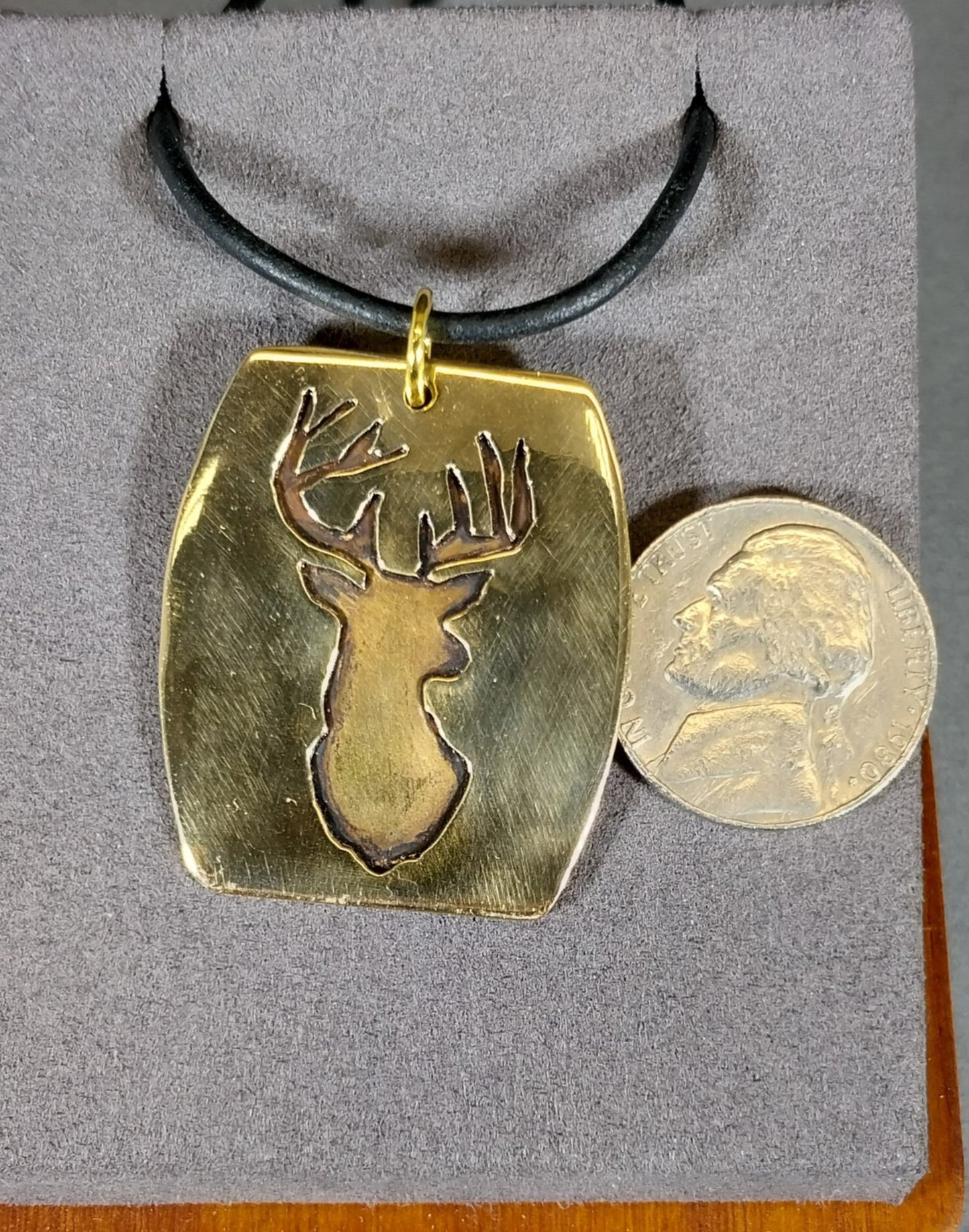 Whitetail Deer Necklace Handmade W/O