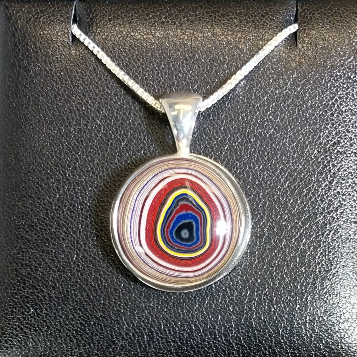 Fordite Necklace Round Vette Fordite