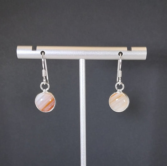 Lake Superior Agate Earrings Water Level Agate Dangle Earrings