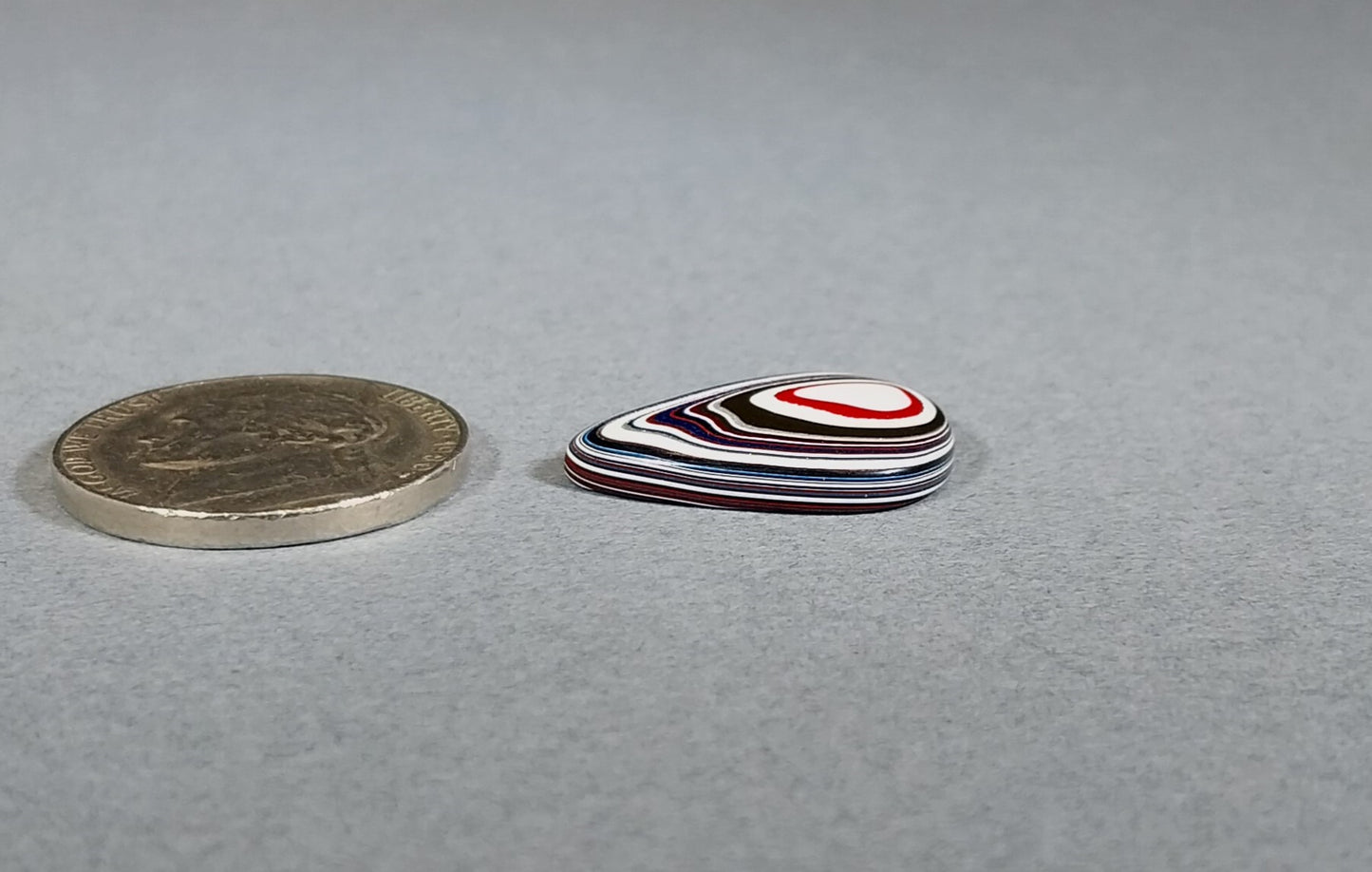 Fordite Cabochon Thin Shield Shape Freightliner Fordite EB107