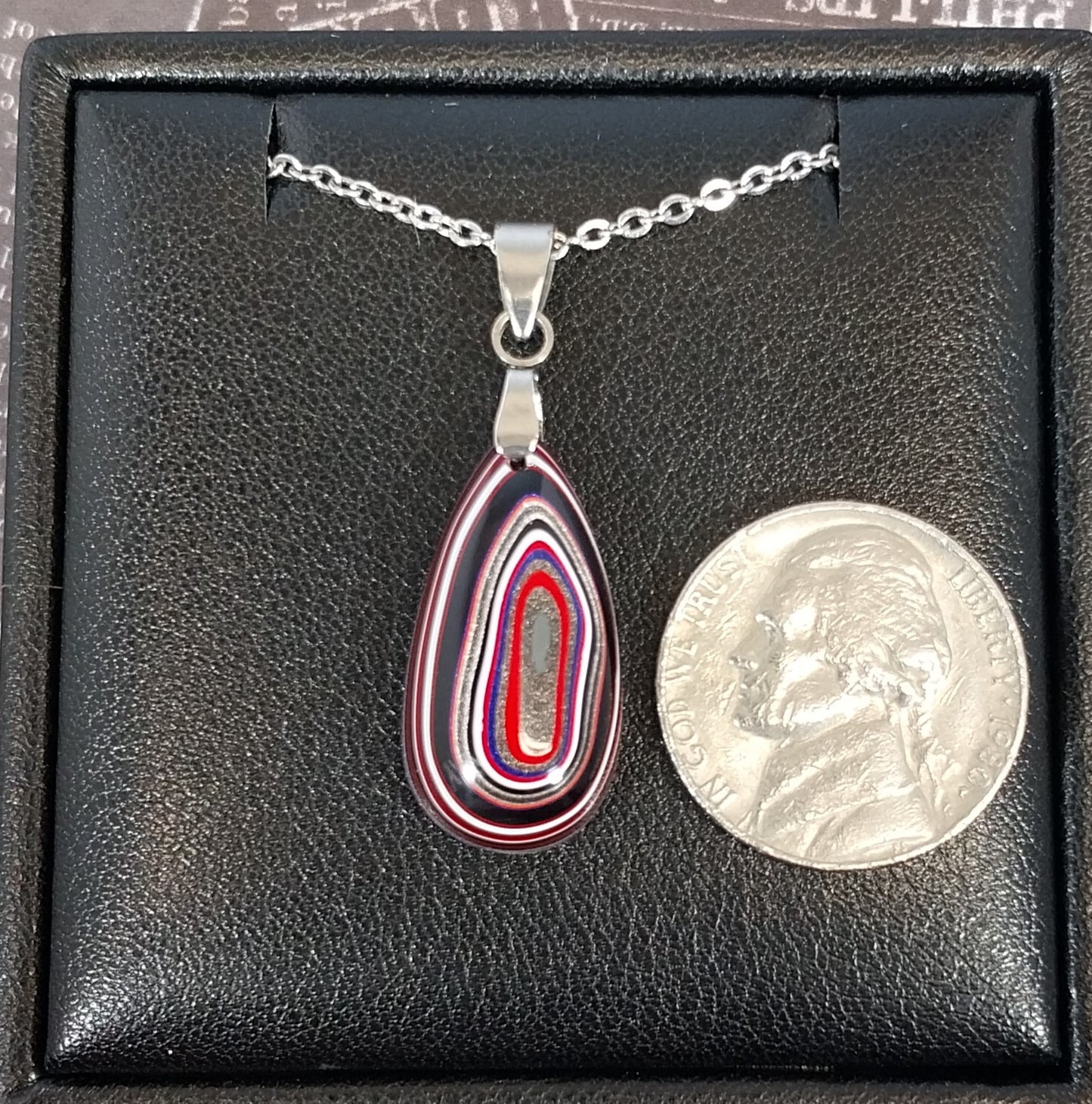 Fordite Necklace, Toledo Ohio Fordite, Fordite Jewelry, EB46