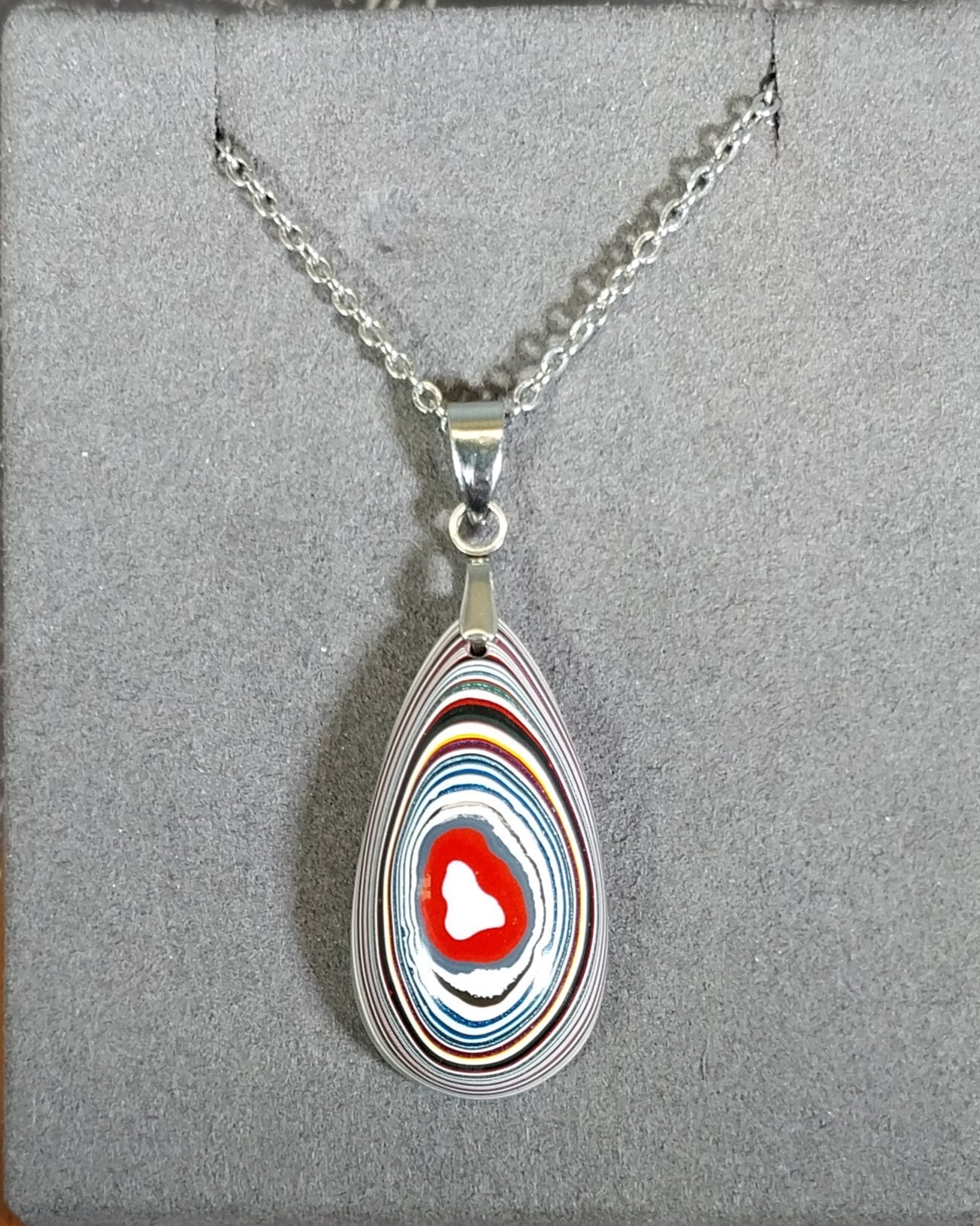 Fordite Necklace, Toledo Ohio Fordite, USA Handmade, EB101