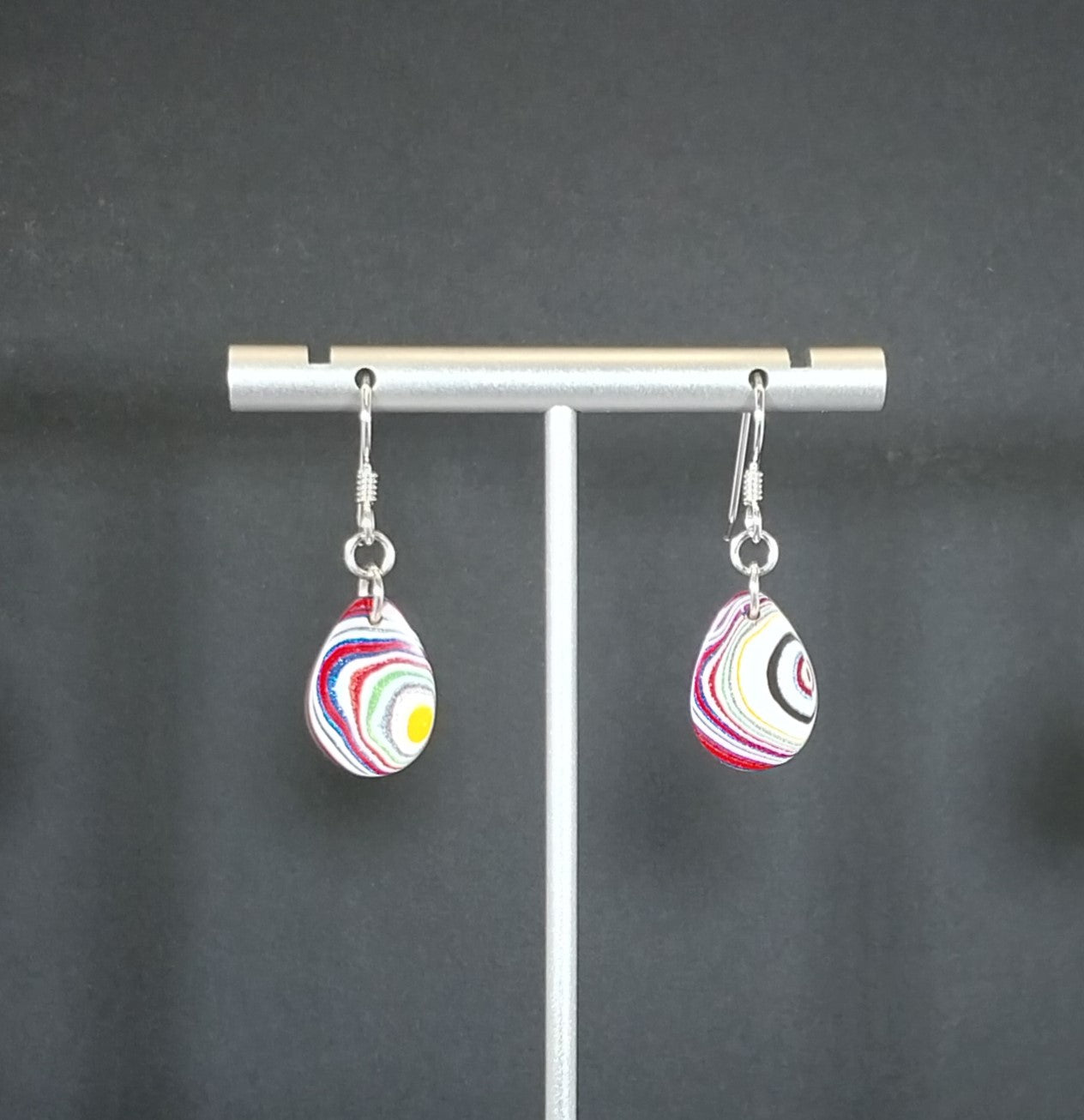 Fordite Earrings Made with Ohio Motor Agate