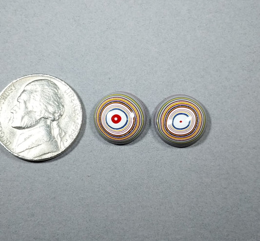 Fordite Cabochon Set of Domed Rounds