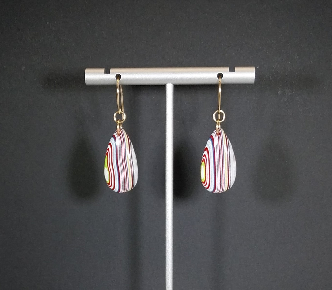 Fordite Earrings with Gold Filled Ear Wires