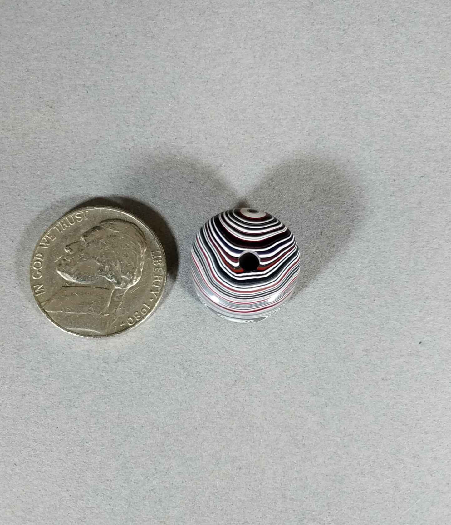 Fordite Bead, Ohio Motor Agate Toledo, EB99