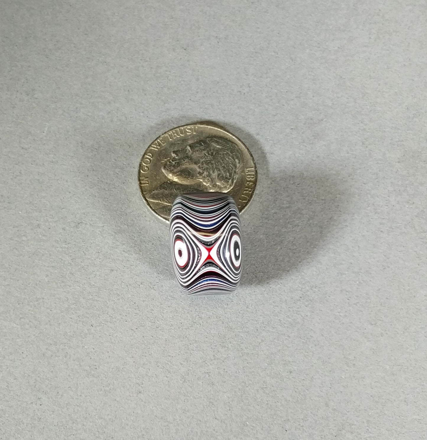 Fordite Bead, Ohio Motor Agate Toledo, EB99