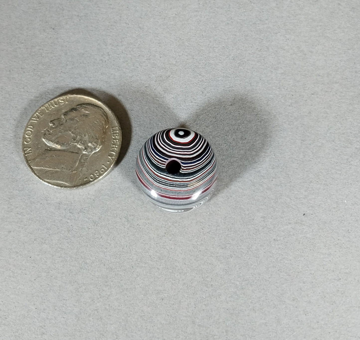 Fordite Bead, Ohio Motor Agate Toledo, EB99