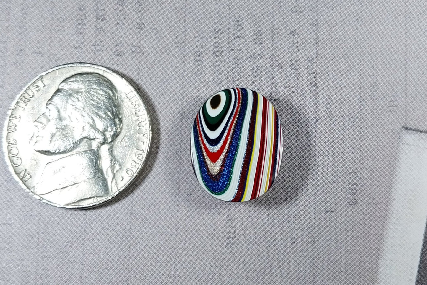 Oval Fordite Cabochon, SMALL with Good Height