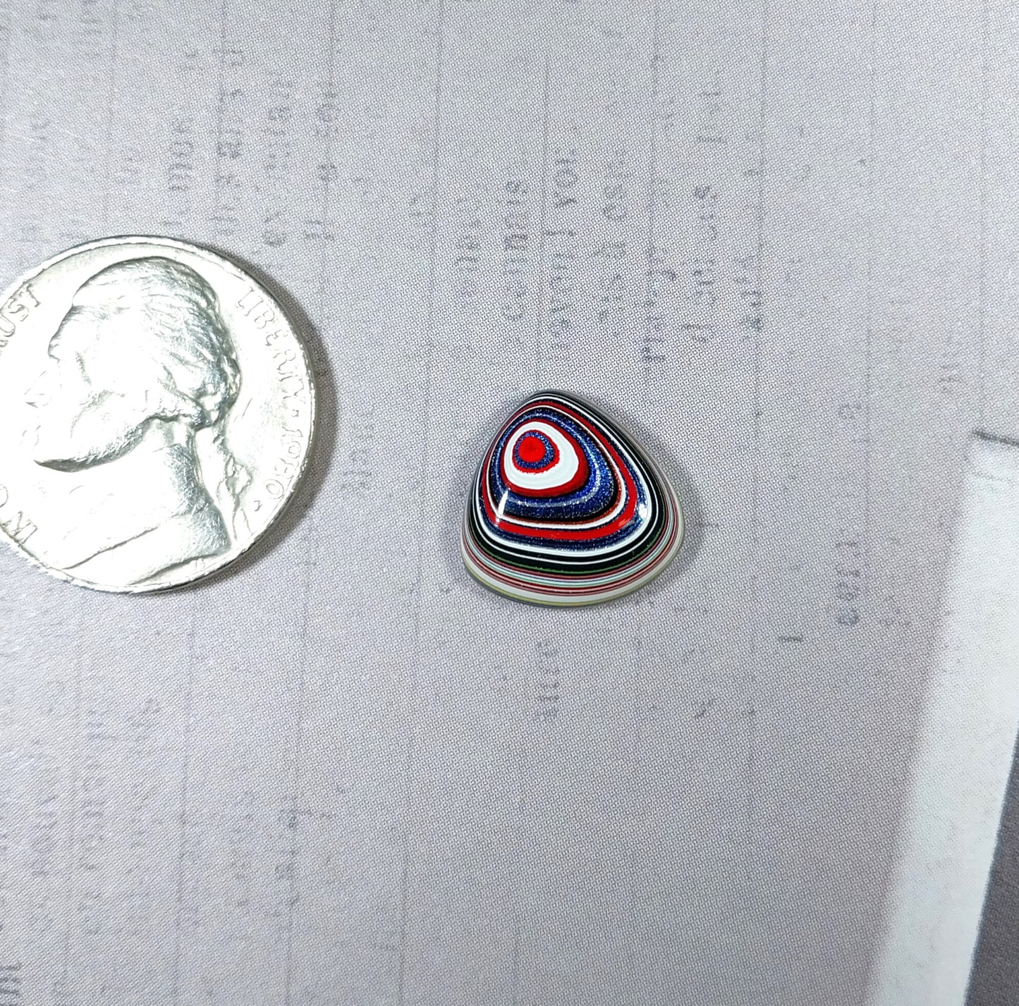 Fordite Cabochon, Triangle Fordite Cabochon, Fordite EB37