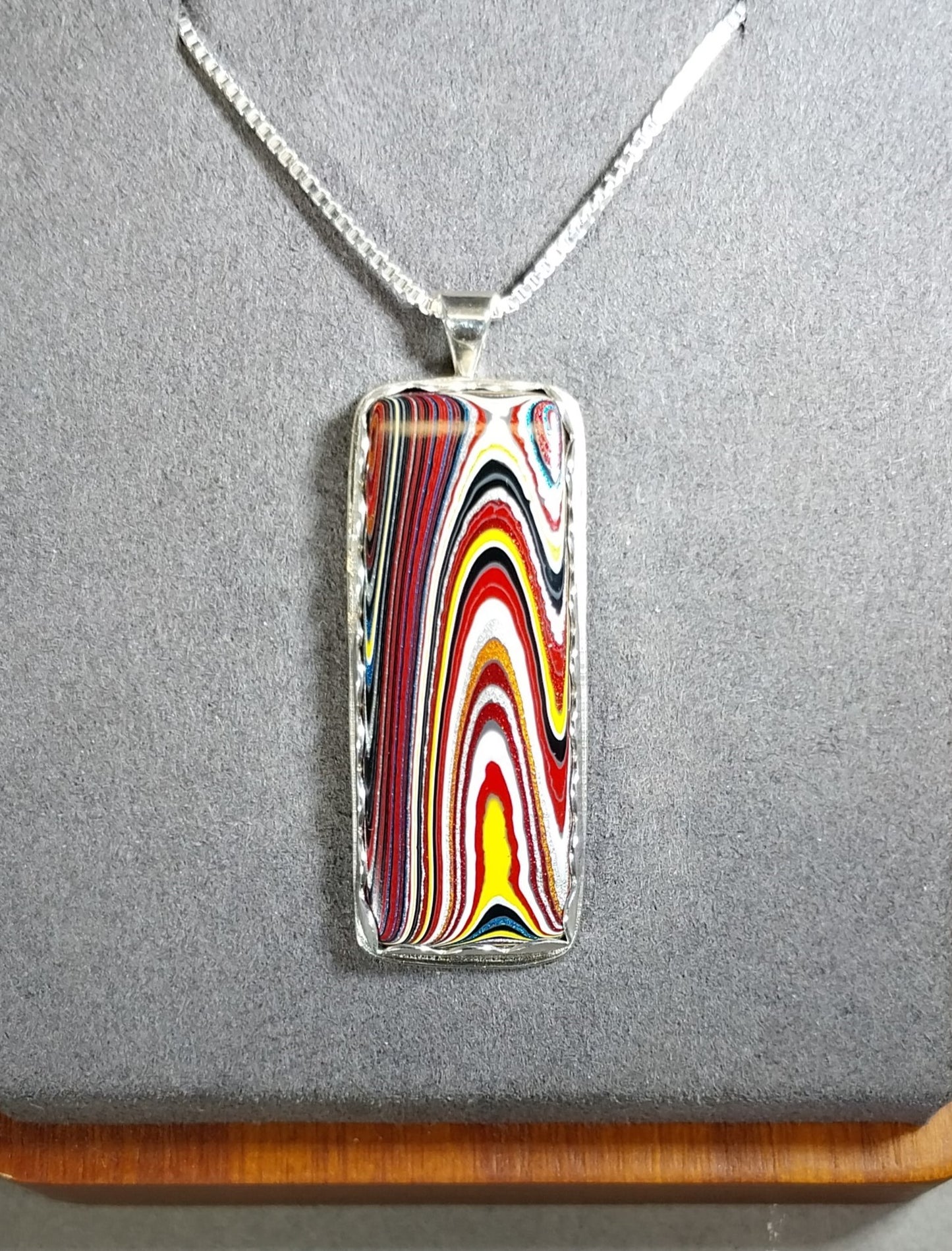 Handcrafted Fordite Necklace Featuring Vette fordite