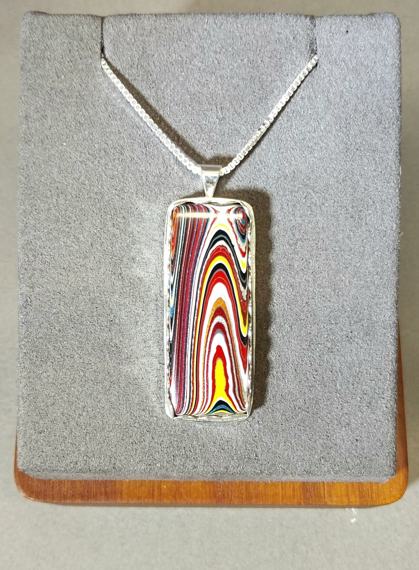 Handcrafted Fordite Necklace Featuring Vette fordite