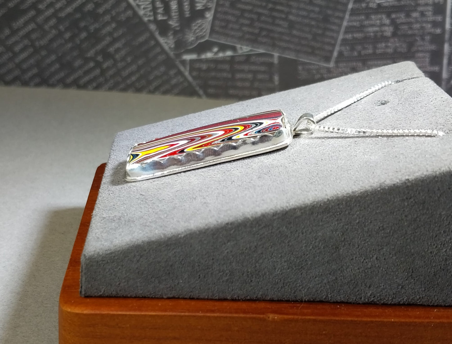 Handcrafted Fordite Necklace Featuring Vette fordite