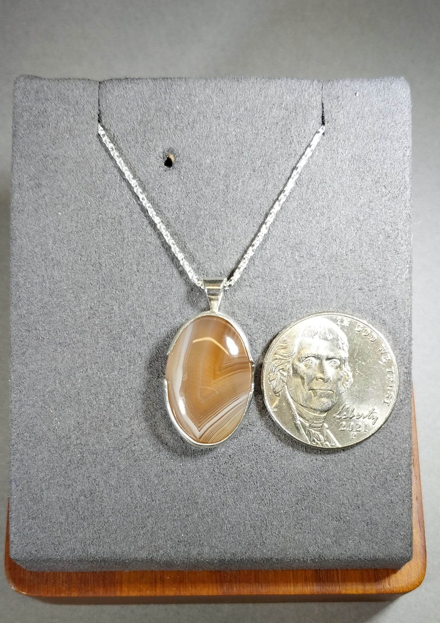 Lake Superior Agate Banded in Solid Silver