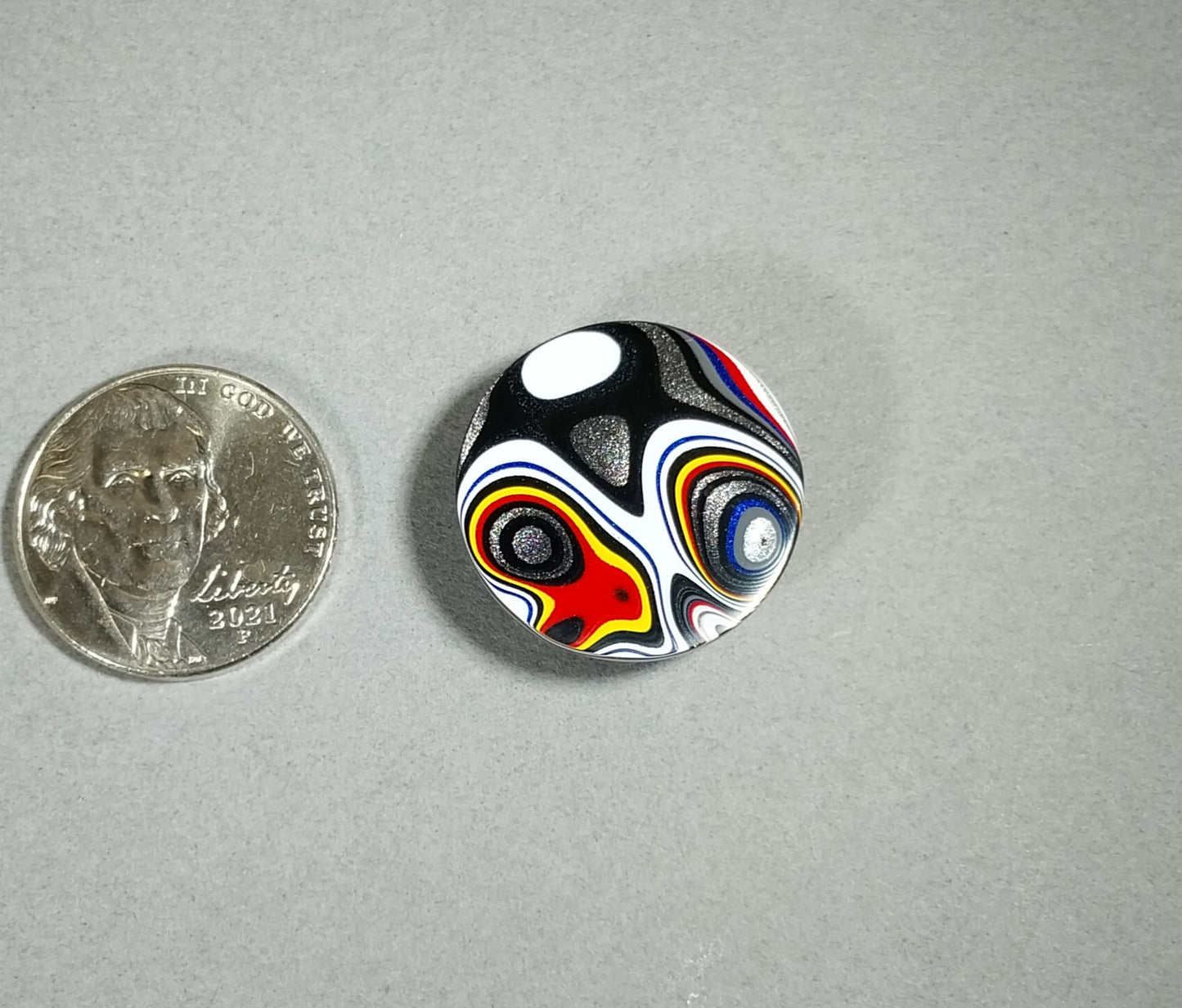 Large Round Fordite Cabochon with Good Height