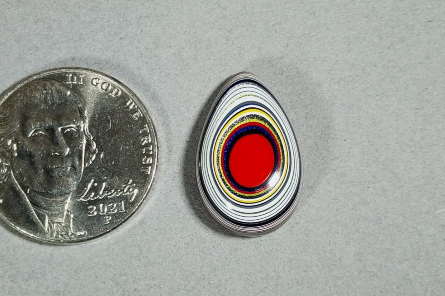 Fordite Cabochon Teardrop Shape, EB23