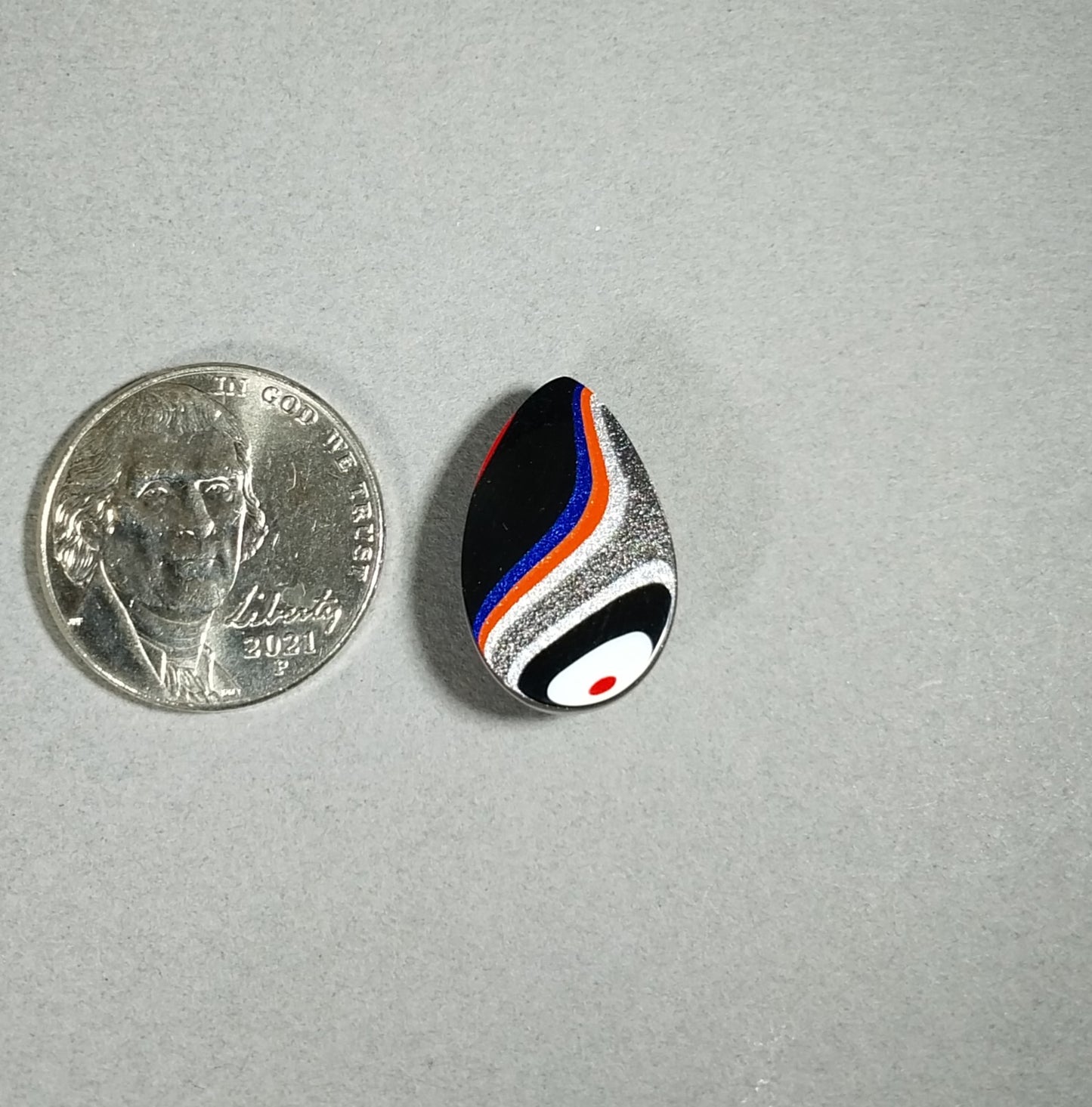 Fordite Cabochon Teardrop Shape, EB23