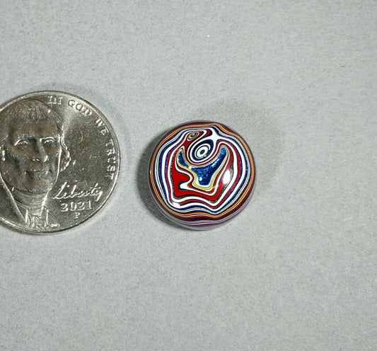 Fordite Cabochon, Domed Round